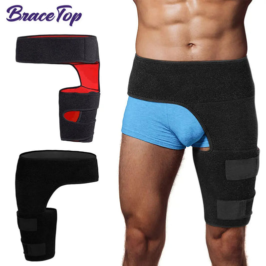 Hip Support Brace for Hip Pain, Compression Wrap for Groin, Thigh Hamstring, Pulled Muscle Injury,Arthritis Sciatica Pain Relief