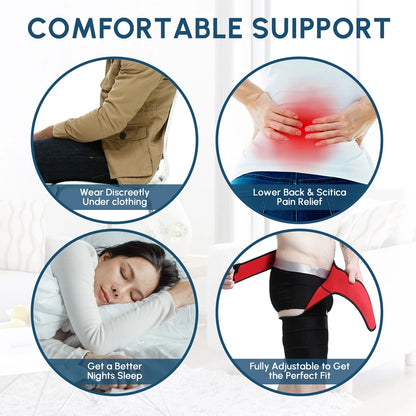 Hip Support Brace for Hip Pain, Compression Wrap for Groin, Thigh Hamstring, Pulled Muscle Injury,Arthritis Sciatica Pain Relief